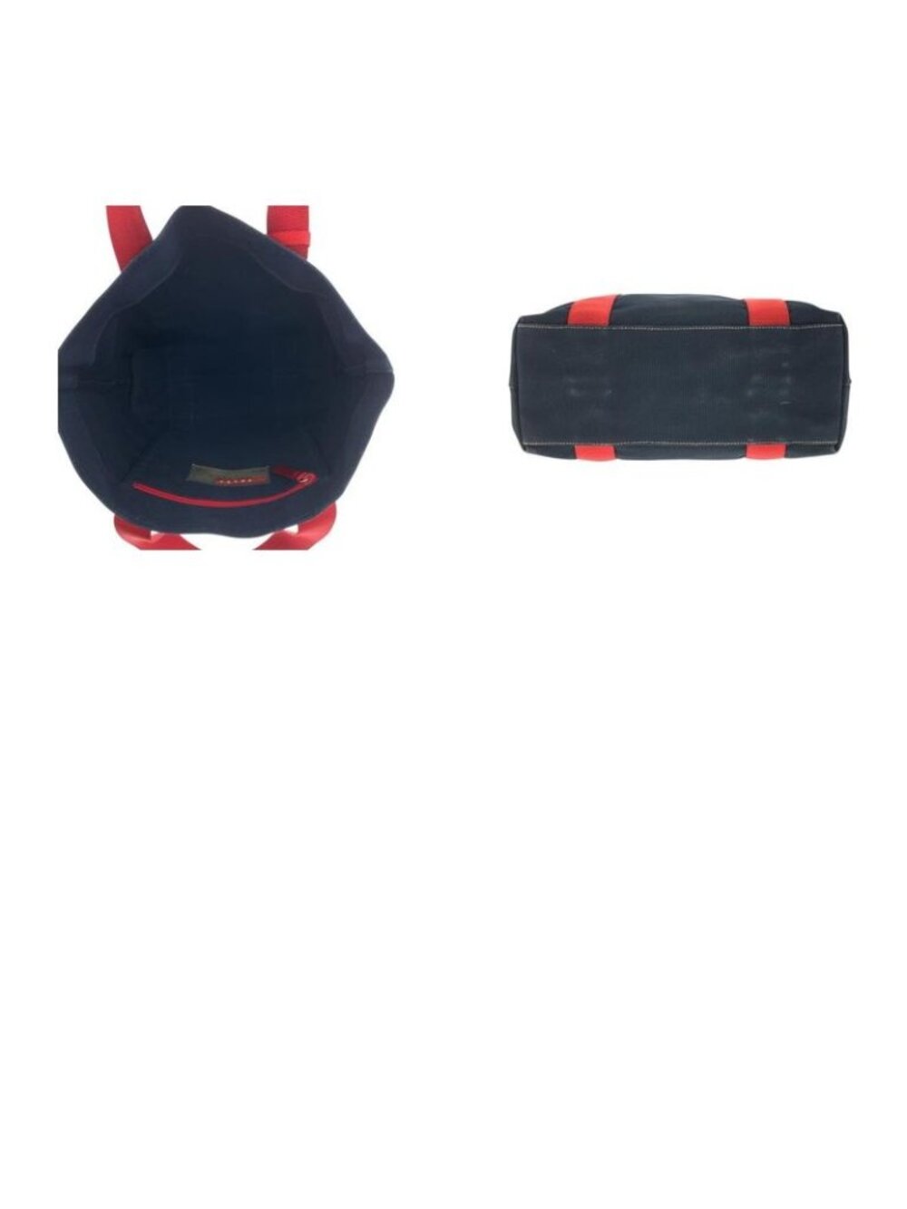 Prada Sports Canapa Navy Red Canvas Tote - Picture 9 of 9